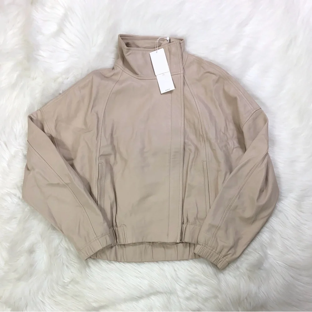 NWT $1250 Vince Asymmetrical Leather Jacket Coat